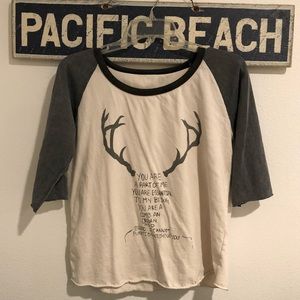 Rare Brandy Melville Graphic Baseball Tee